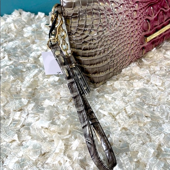 Brahmin 'Kayla' Garnet Ombre Leather Wristlet - Picture 2 of 8